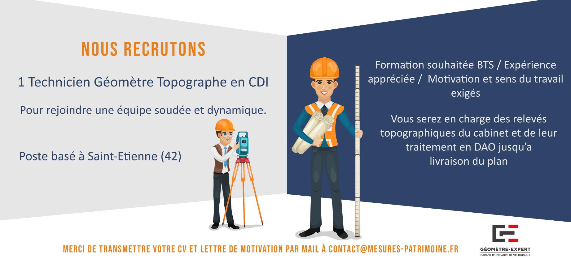 offre d'emploi geometre dans le département de la Loire 