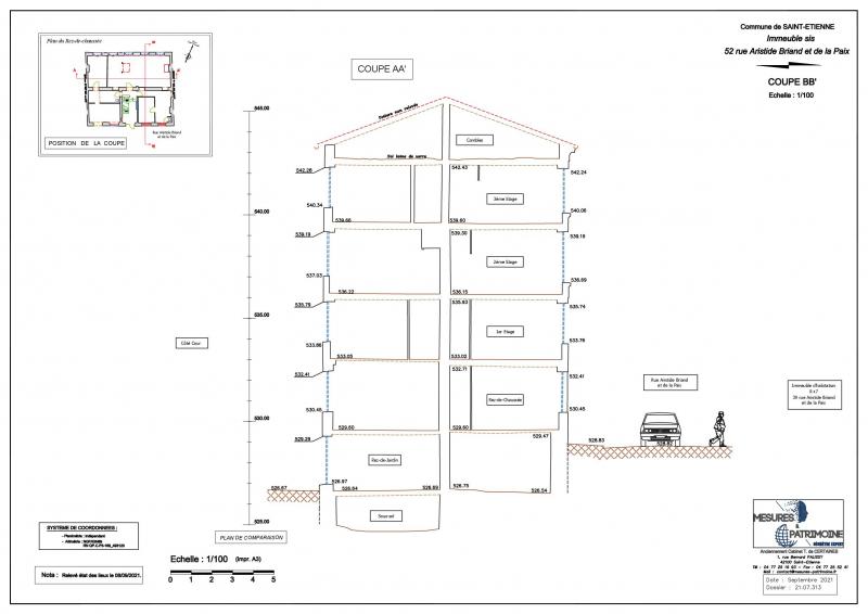 Mesures 3D Coupe architecture