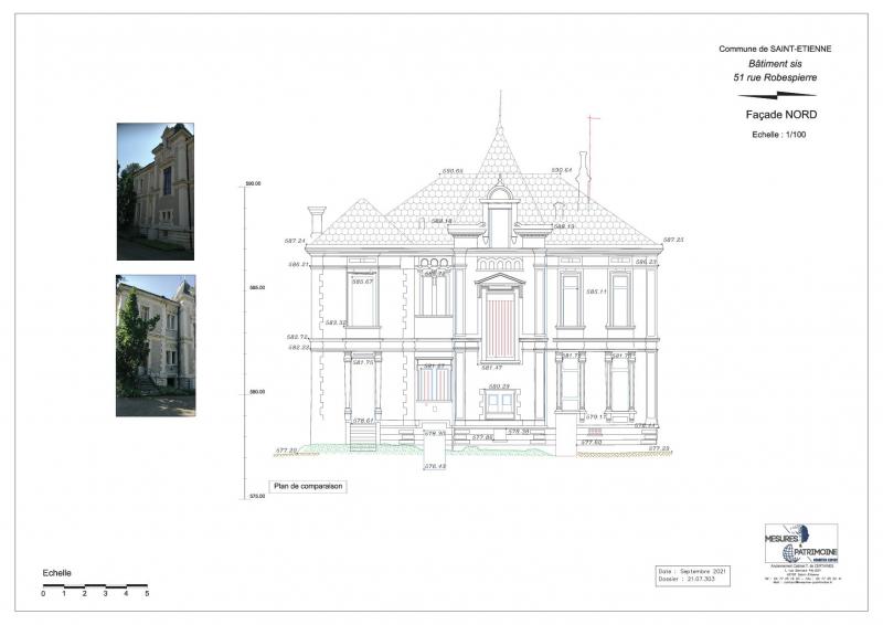 Mesures 3D Plan façade 